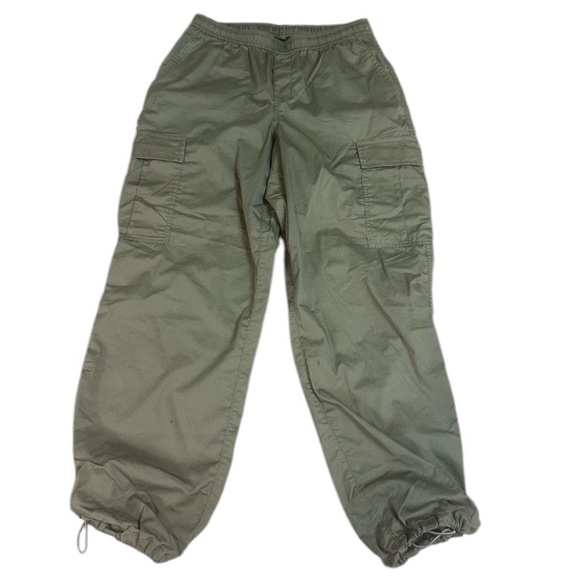 Tahari Green Cargo Parachute Pants - Picture 1 of 11